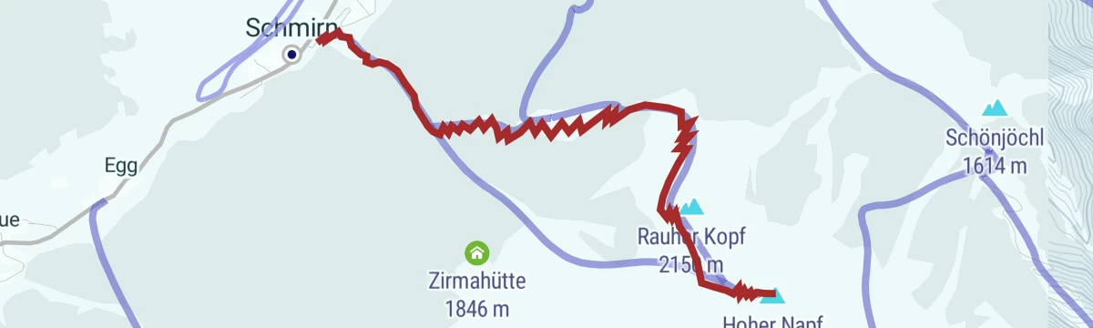 Route map: Hoher Napf (2.247 m)